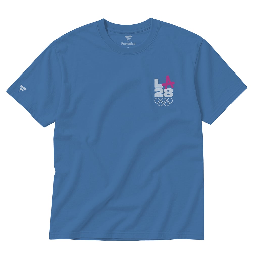 T-shirt unisexe LA28 Summer Olympics Fanatics Superbloom Color Bar - Bleu