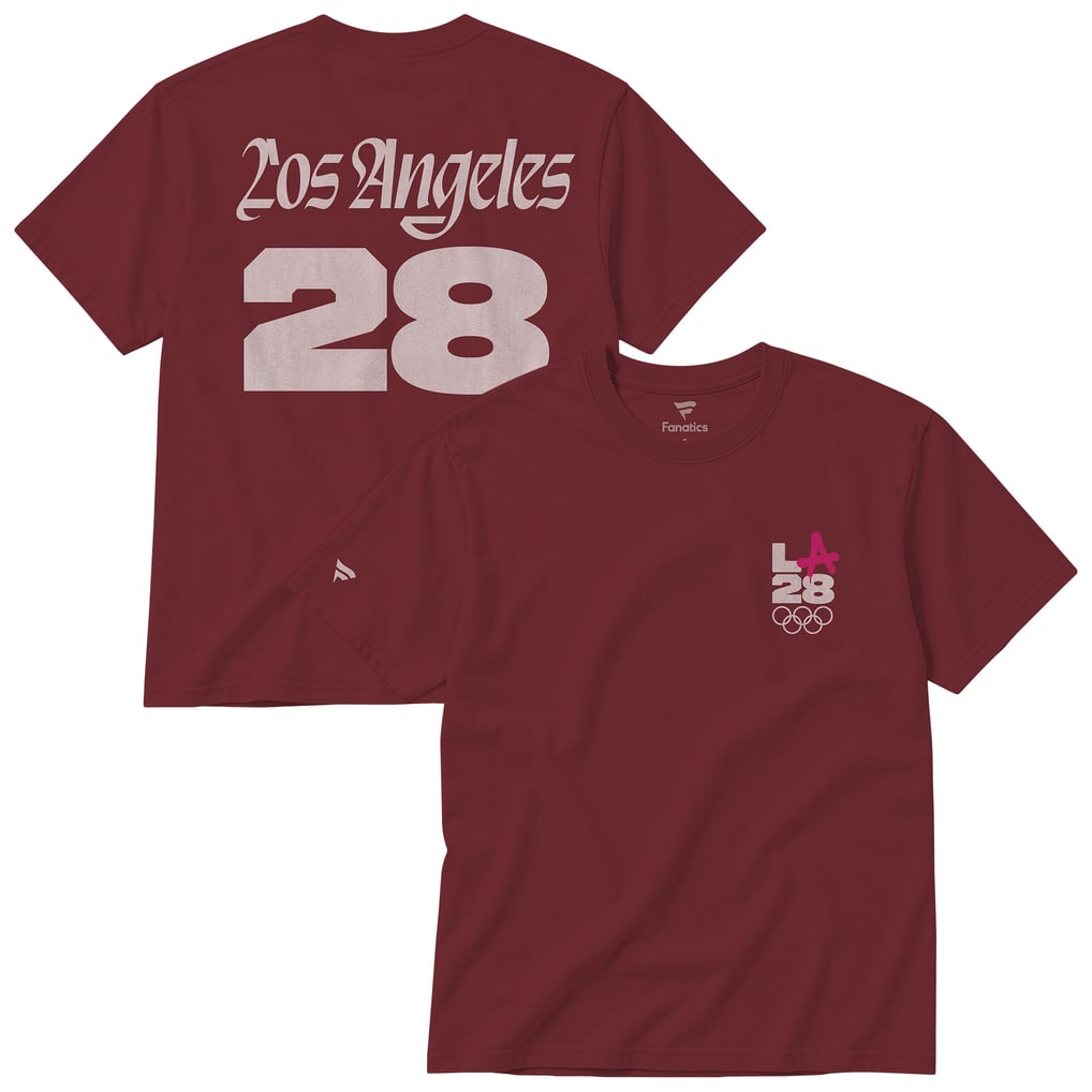 T-shirt unisexe LA28 Summer Olympics Fanatics Superbloom Color Bar - Bordeaux