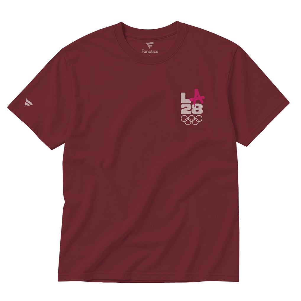 T-shirt unisexe LA28 Summer Olympics Fanatics Superbloom Color Bar - Bordeaux