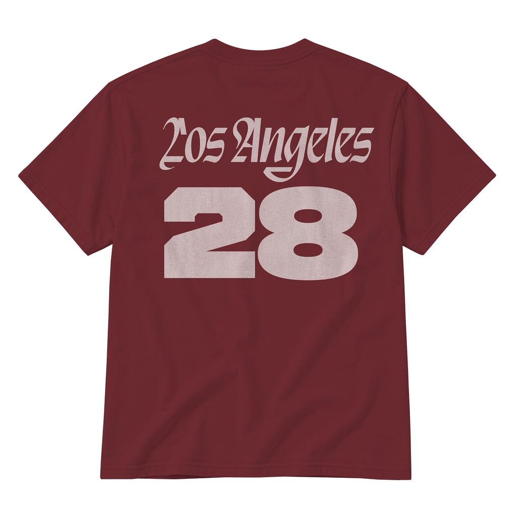 T-shirt unisexe LA28 Summer Olympics Fanatics Superbloom Color Bar - Bordeaux