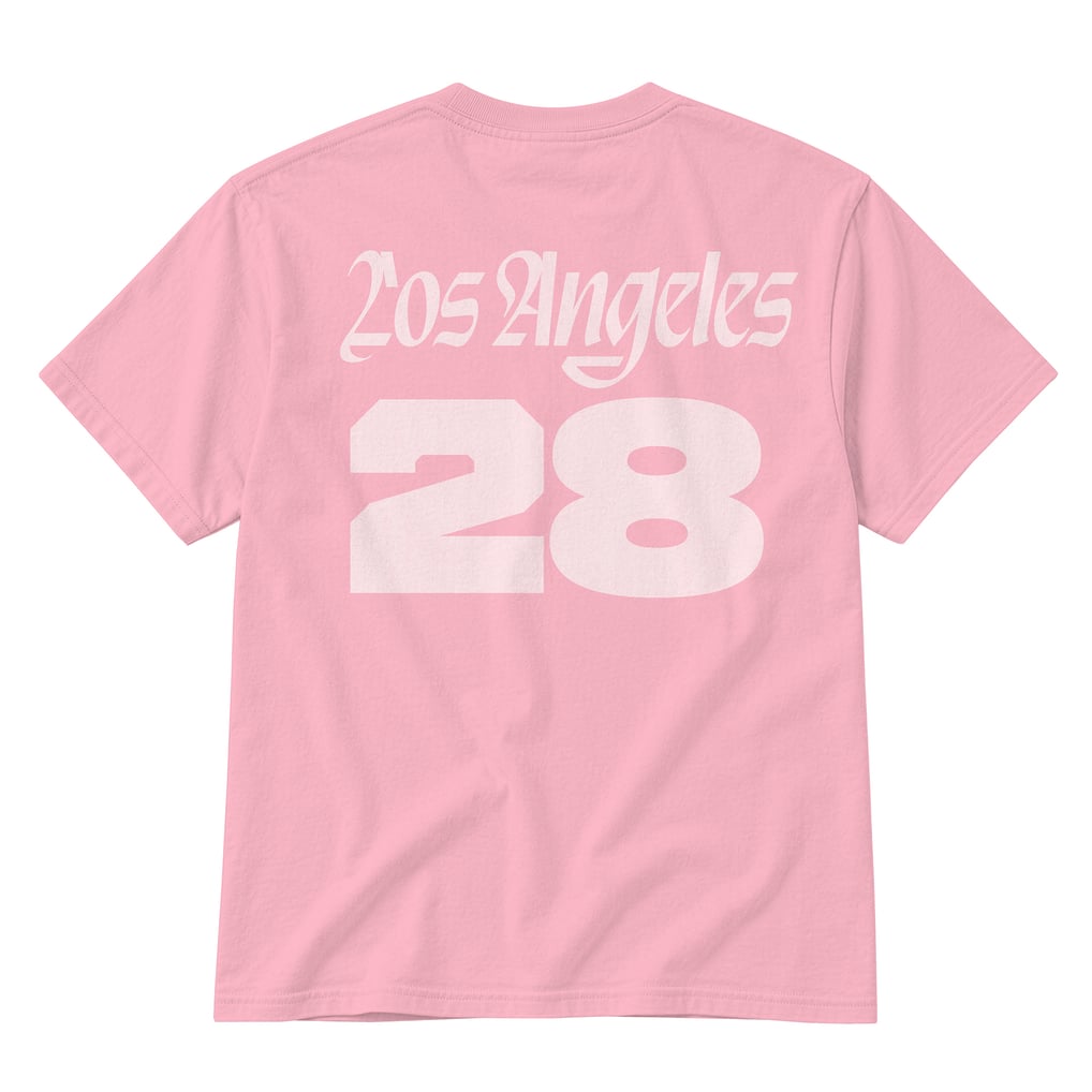 T-shirt unisexe LA28 Summer Olympics Fanatics Superbloom Color Bar - Rose