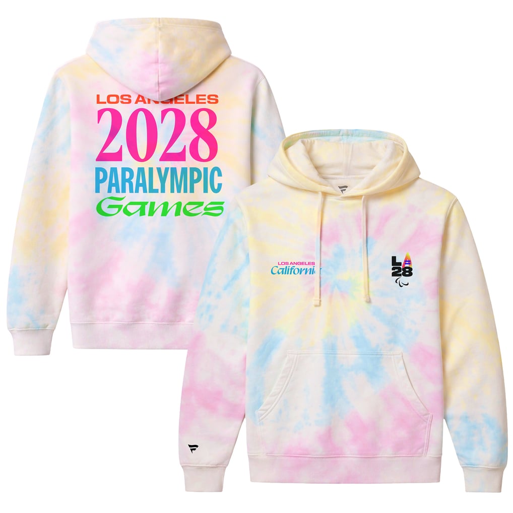 Sweat à capuche tie-dye LA28 Fanatics unisexe Paralympics Superbloom Collection - Blanc