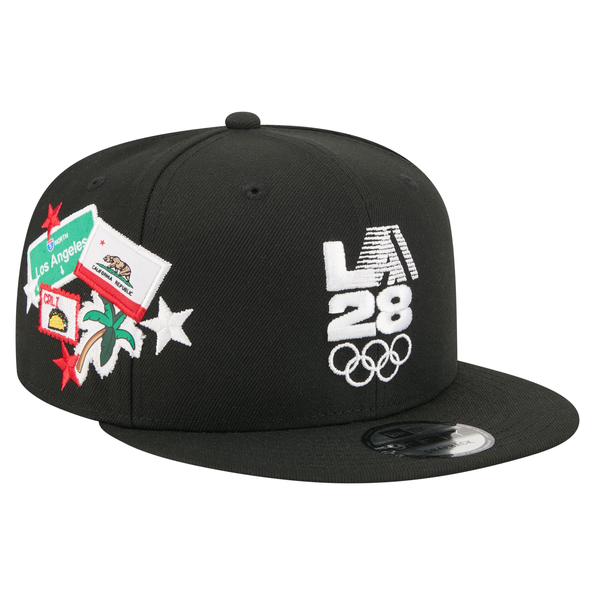 Unisex New Era Black LA28 Summer Olympics City Patch 9FIFTY Snapback Hat