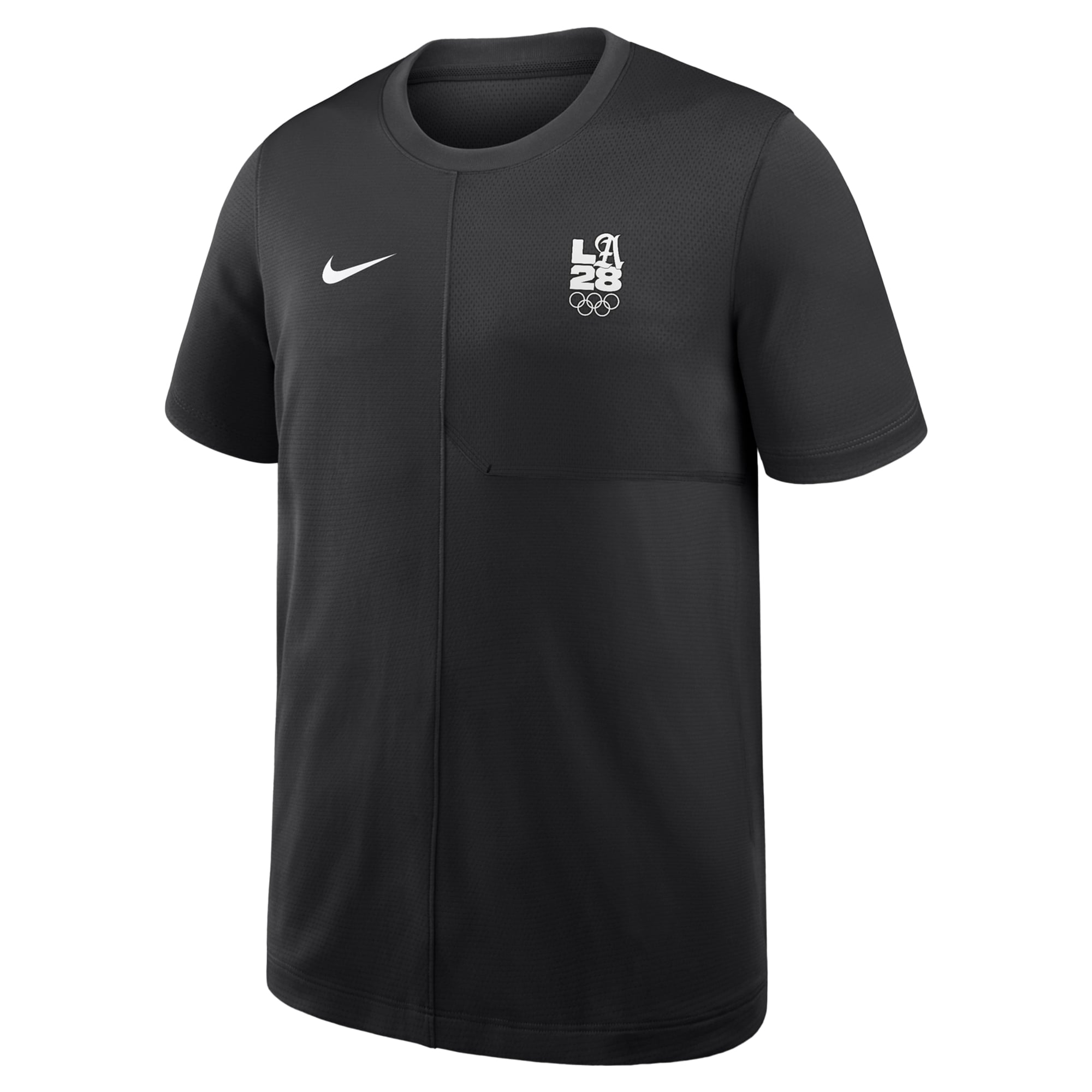 Youth Nike  Black LA28 Sideline UV Dri-FIT Coaches Shirt