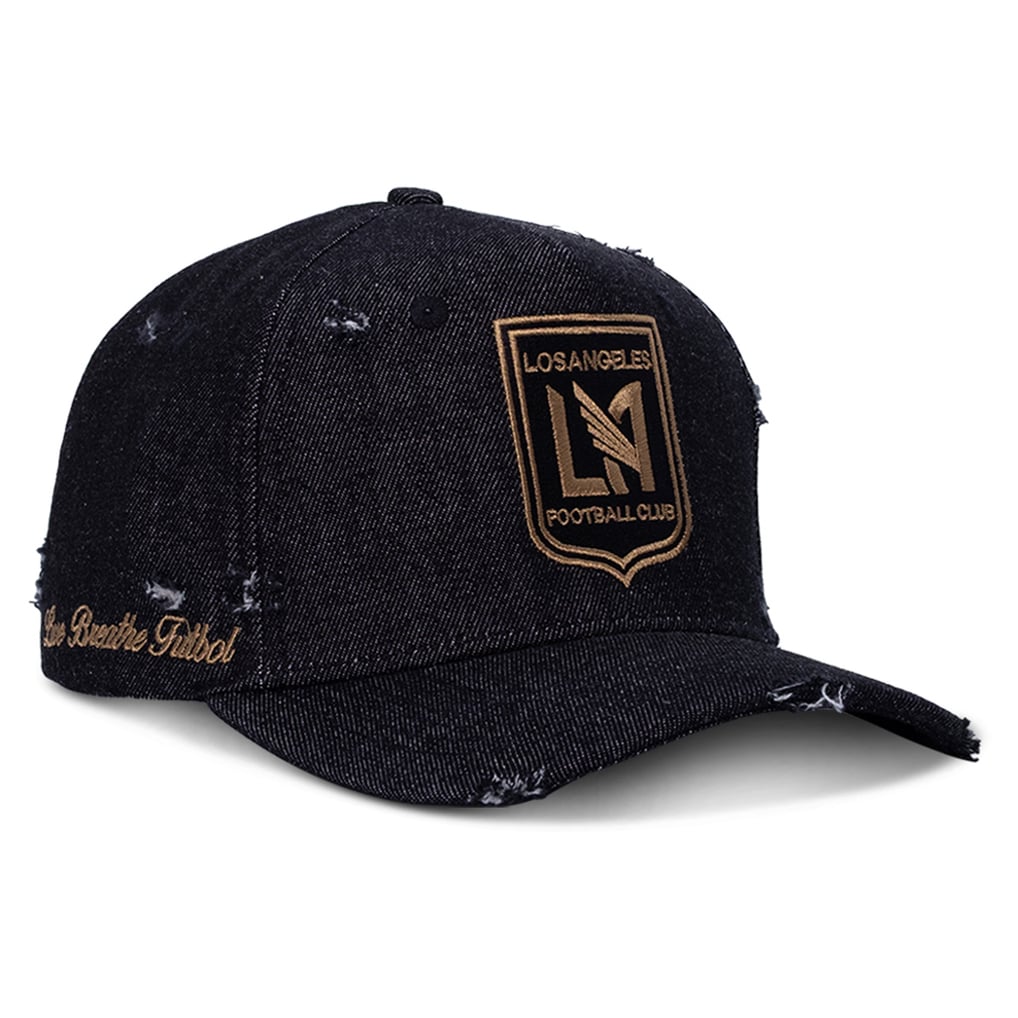 Unisex LAFC Live Breathe Futbol Black Distressed Snapback Hat