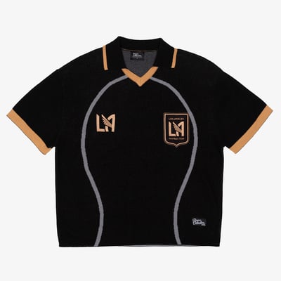  LAFC Peace Collective Unisex Team Crest Knit Fashion Top - Black