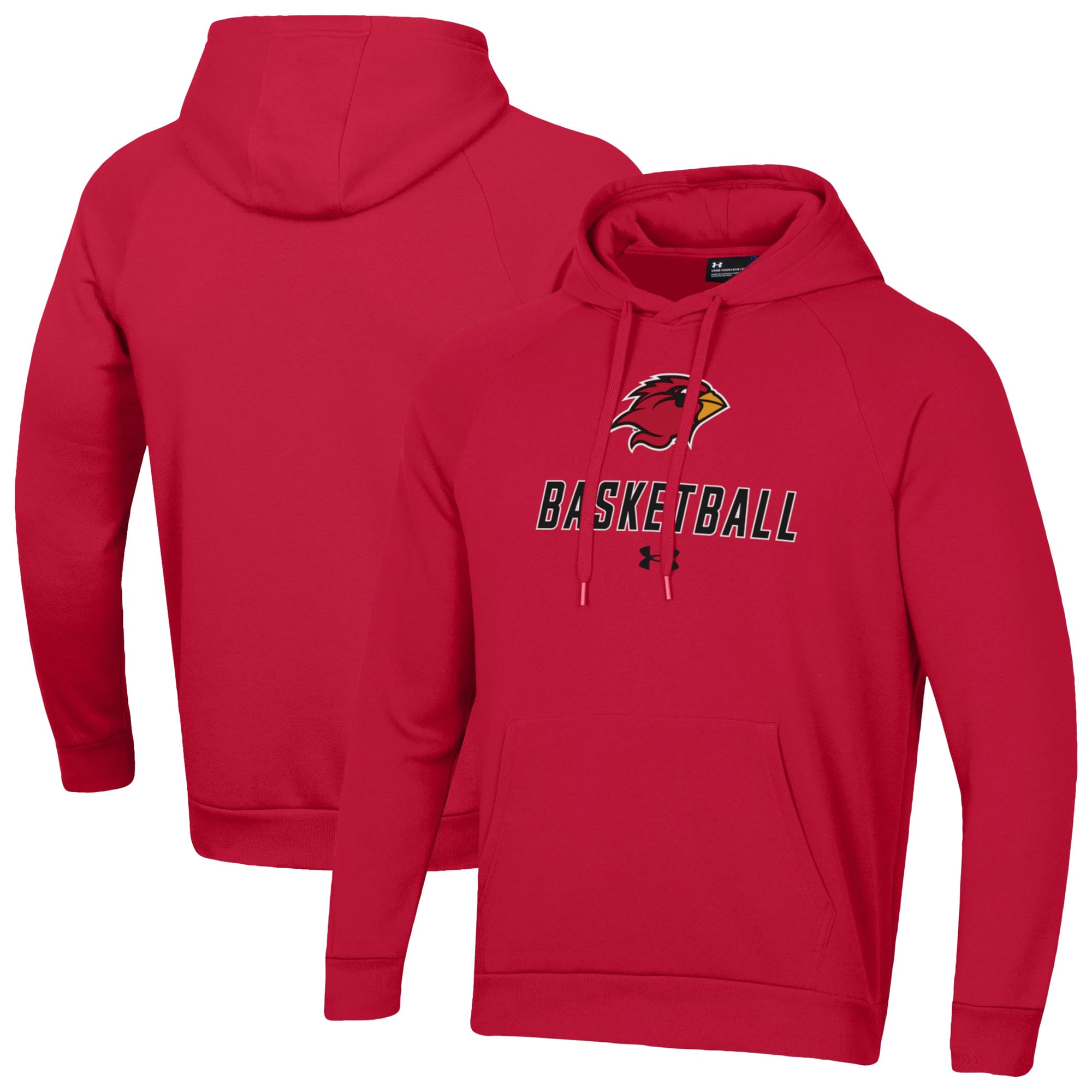 Men's Under Armour Red Lamar Cardinals Basketball Rival Raglan Fleece ...