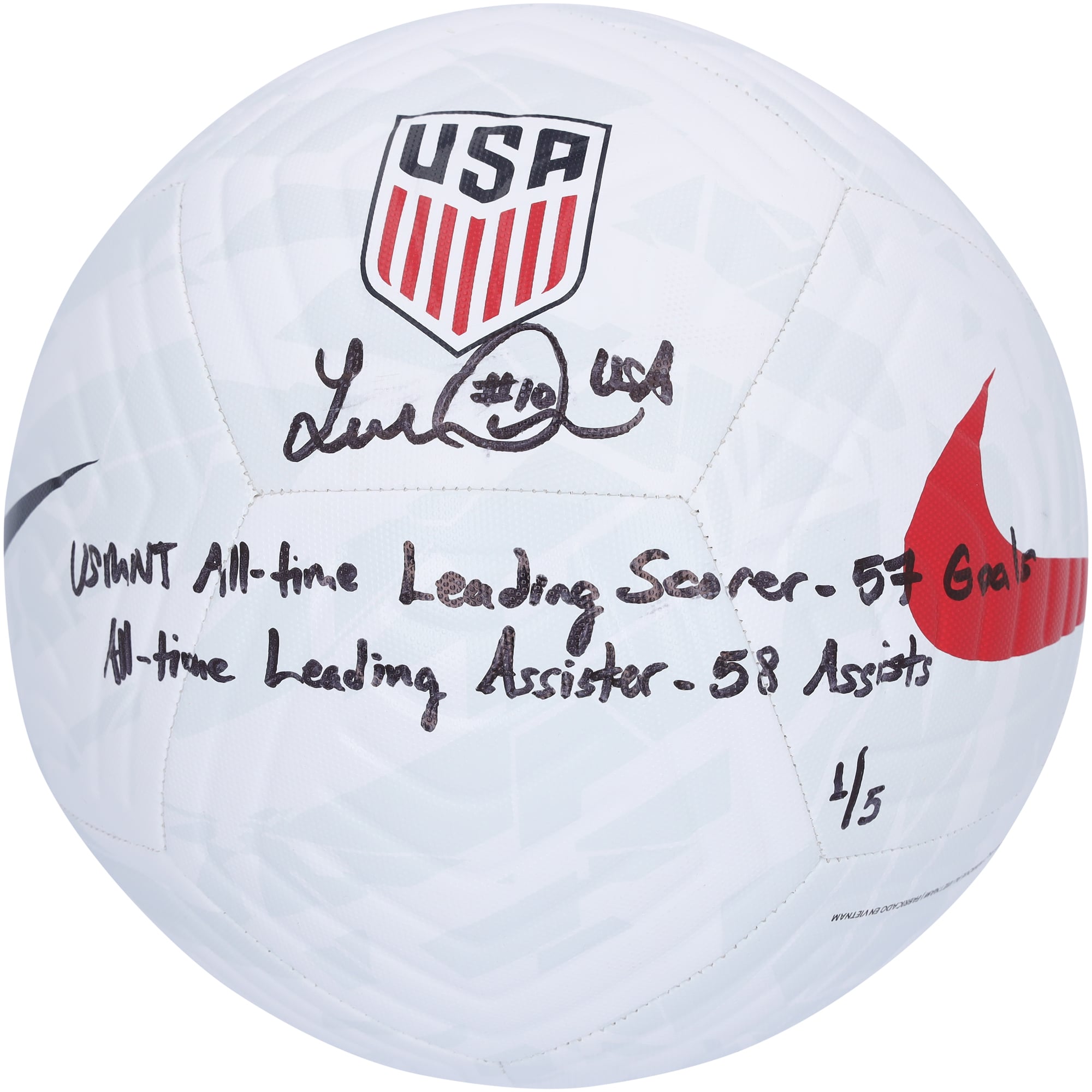 Landon Donovan USMNT Autographed Logo Nike Soccer Ball with
