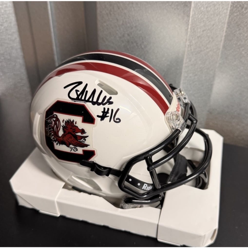 Lanorris Sellers Signed South Carolina Gamecocks Mini Helmet Beckett Bas