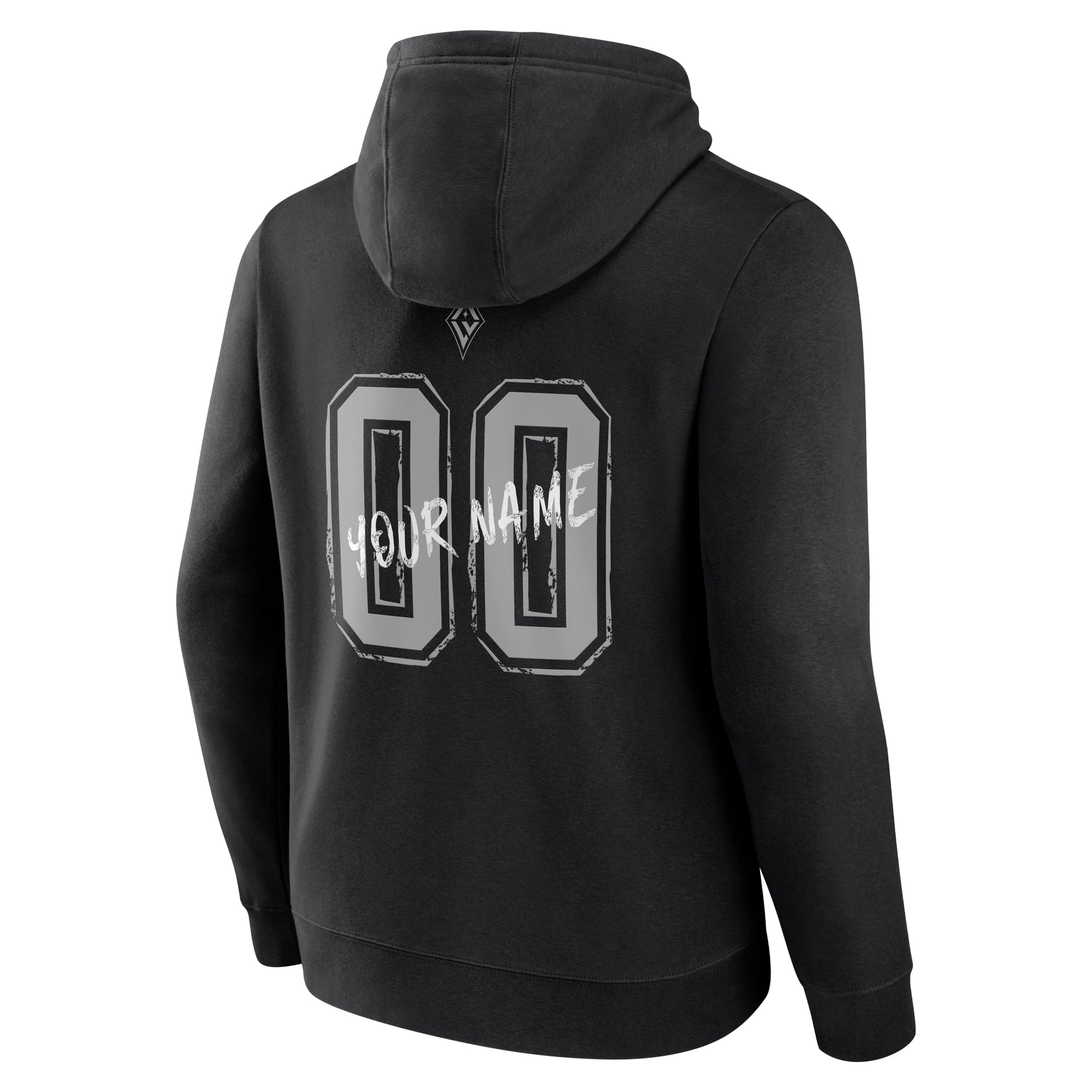 Sweat à capuche noir pour homme Las Vegas Aces Hustle personnalisé avec nom et numéro