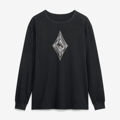 Las Vegas Aces  Metallic Mascot Long Sleeve T-Shirt - Black