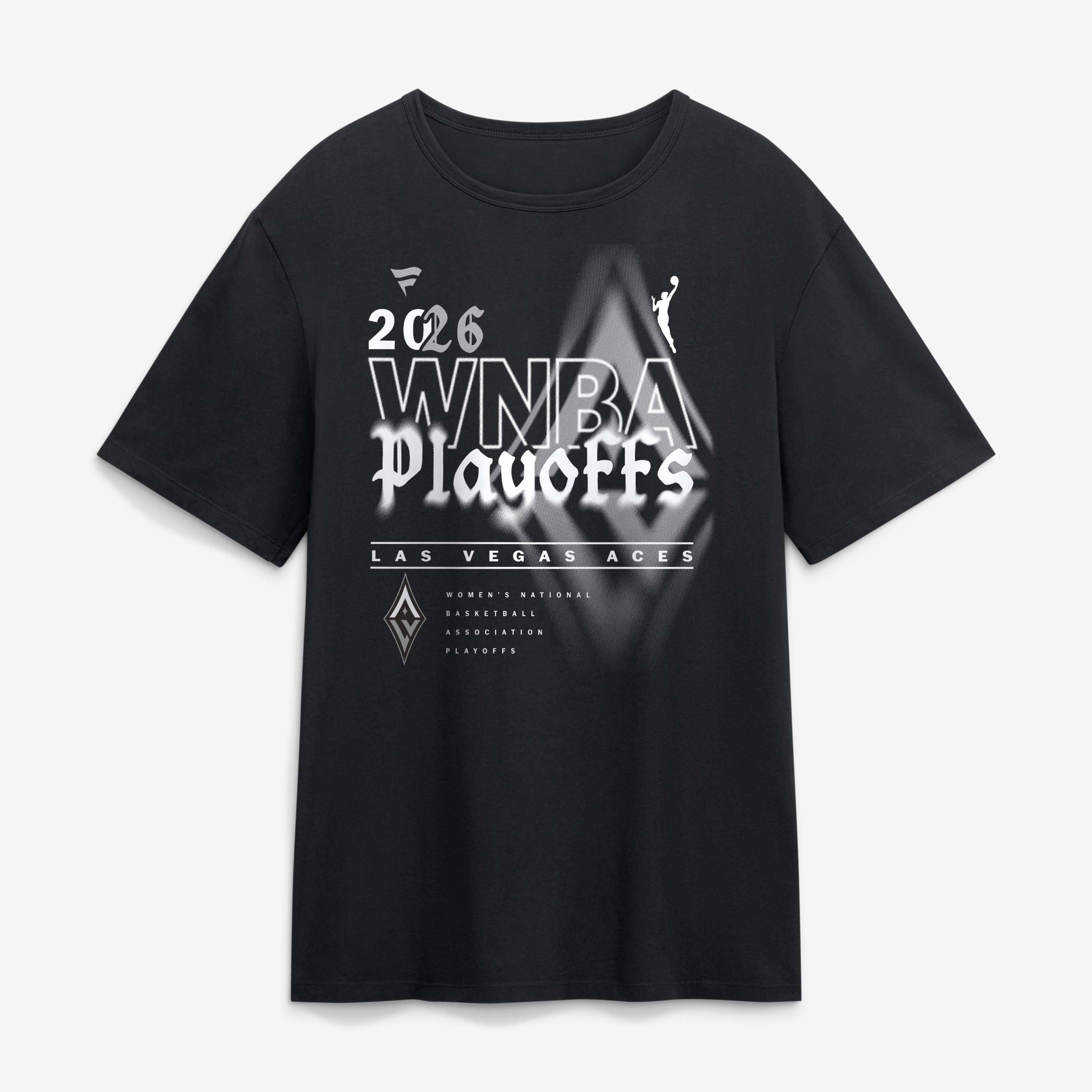 T-shirt Fanatics noir pour homme, Las Vegas Aces, séries éliminatoires WNBA 2026