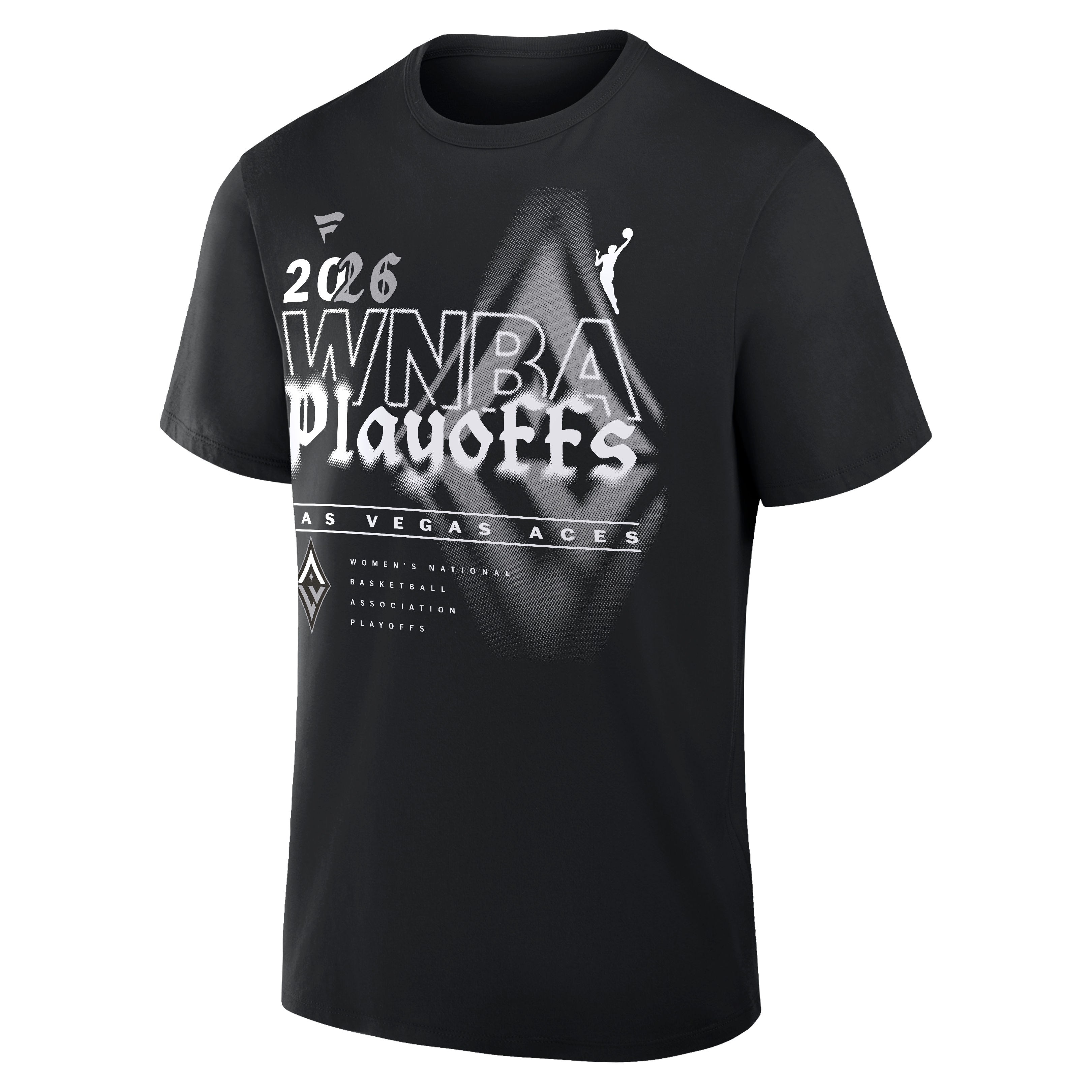 T-shirt Fanatics noir pour homme, Las Vegas Aces, séries éliminatoires WNBA 2026