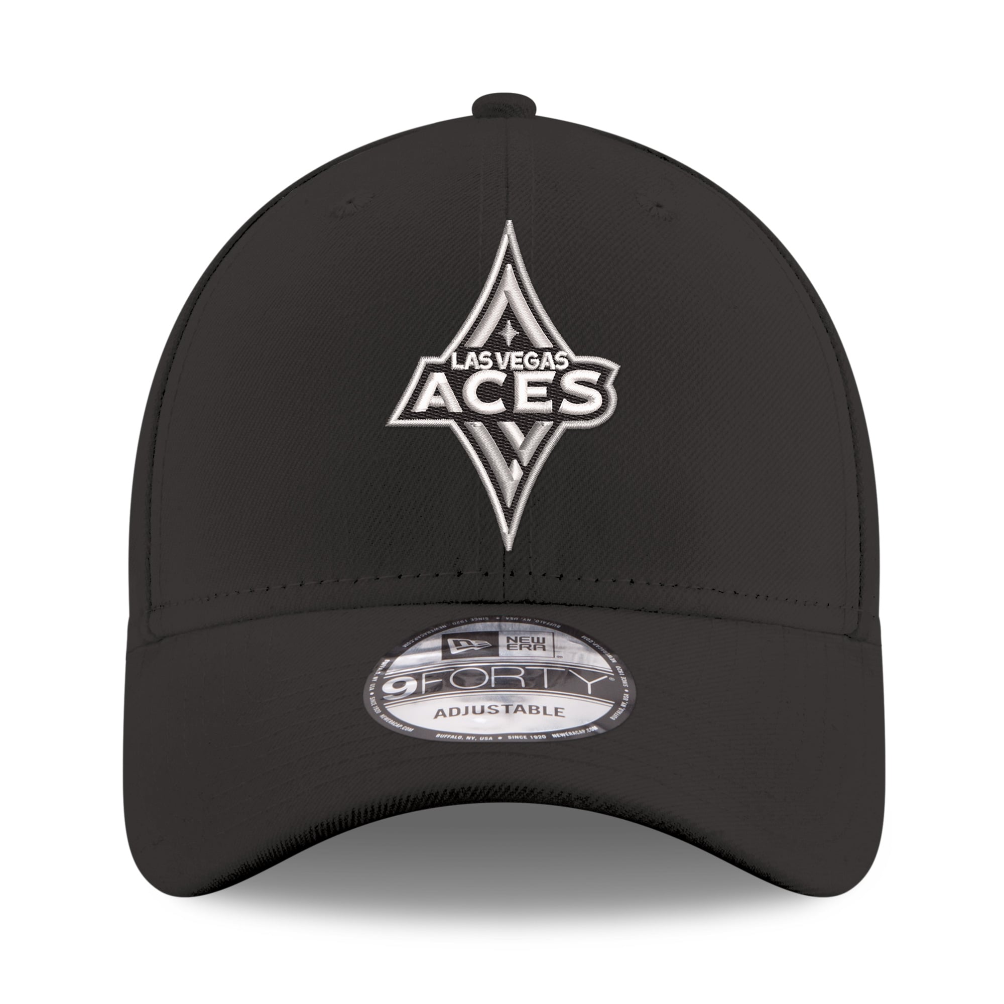 Men's New Era Black Las Vegas Aces Team 9FORTY Adjustable Hat