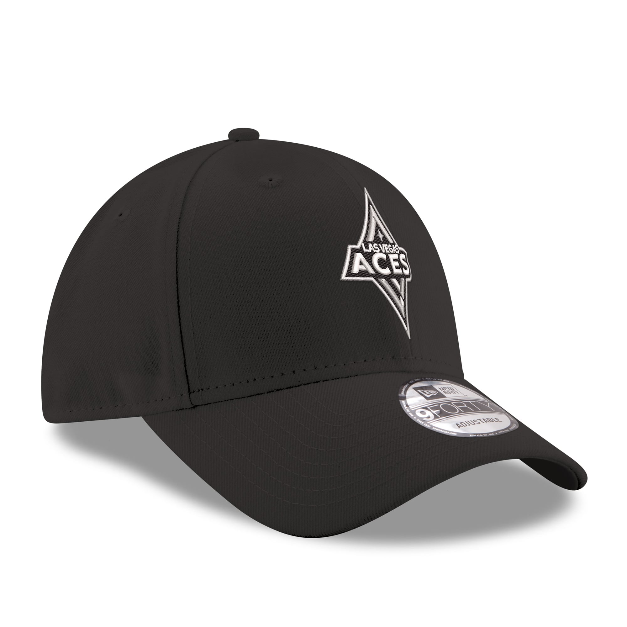 Men's New Era Black Las Vegas Aces Team 9FORTY Adjustable Hat