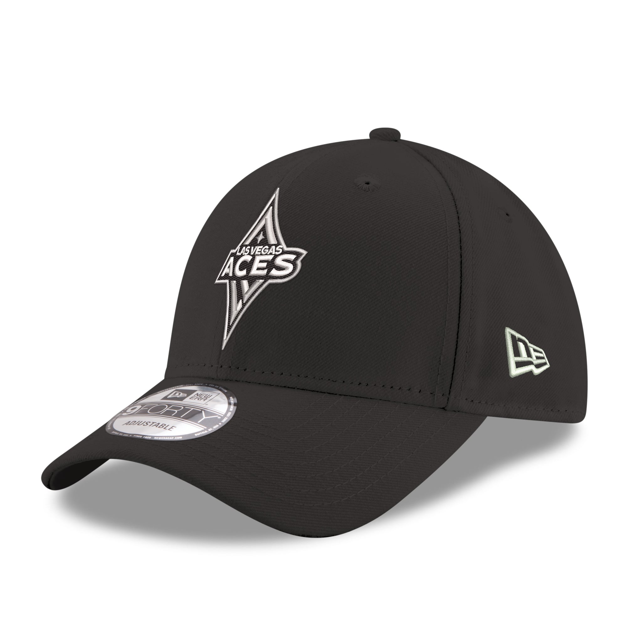 Men's New Era Black Las Vegas Aces Team 9FORTY Adjustable Hat