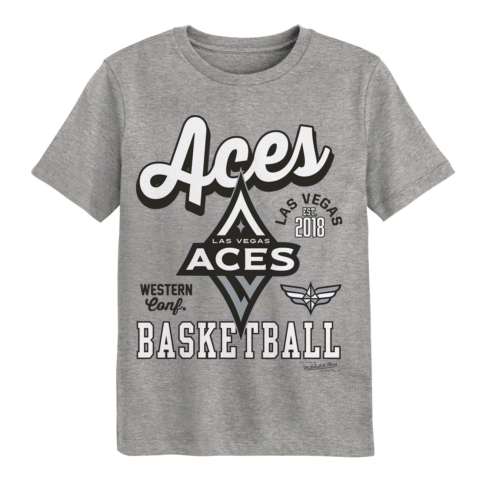 Preschool Mitchell & Ness  Gray Las Vegas Aces That Girl T-Shirt