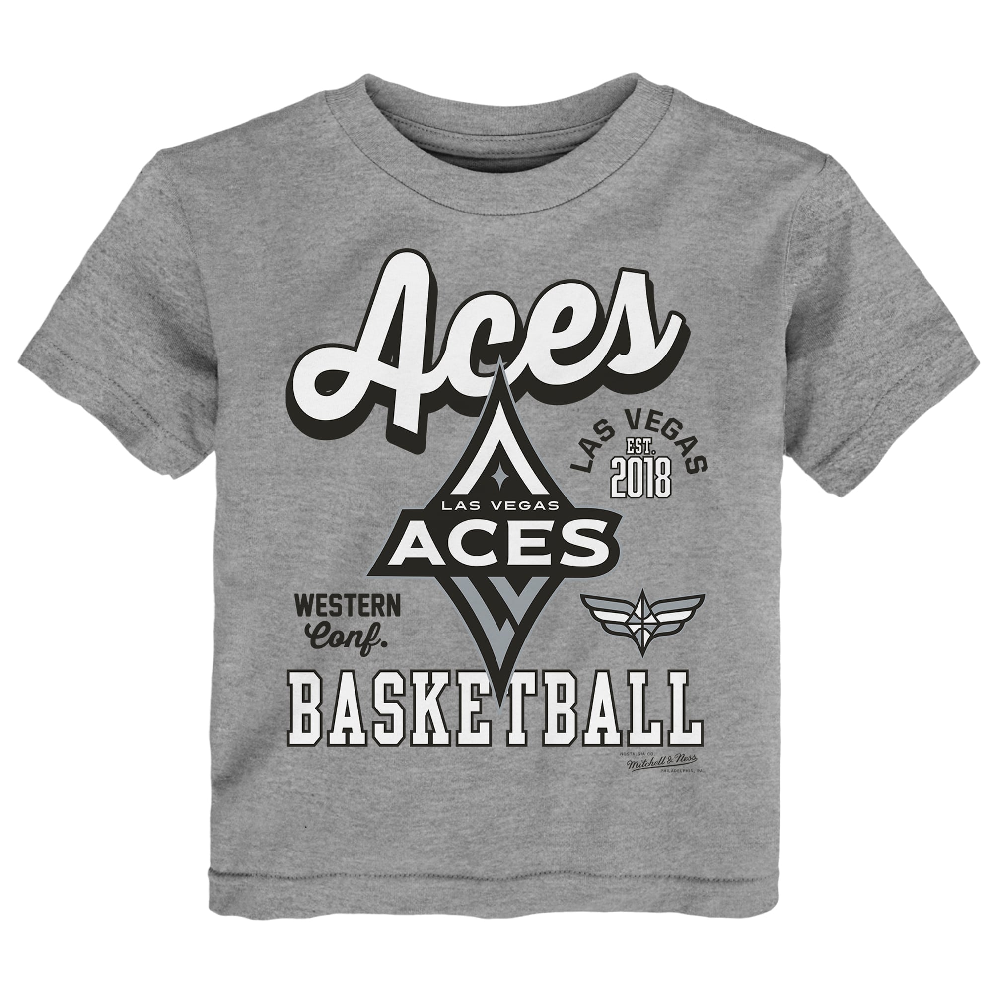 Toddler Mitchell & Ness  Gray Las Vegas Aces That Girl T-Shirt