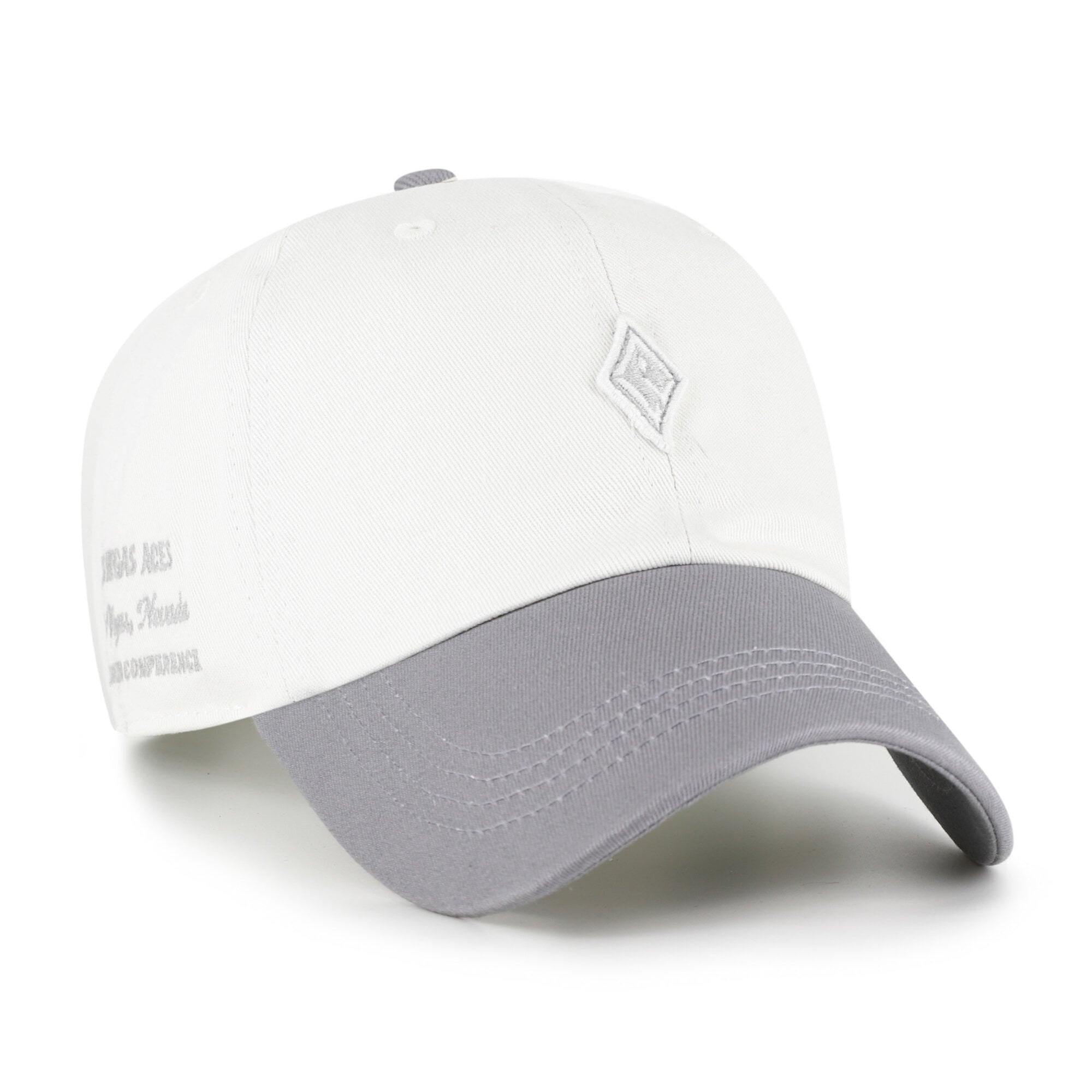 Unisex '47 White/Silver Las Vegas Aces Contemporary Two-Tone Clean Up Adjustable Hat