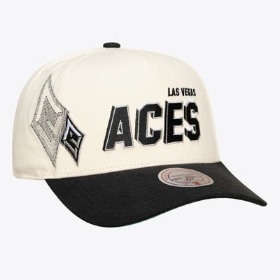 Las Vegas Aces Mitchell & Ness Unisex Big Time Pro Crown Adjustable Hat - Cream