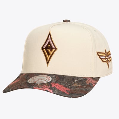  Las Vegas Aces Mitchell & Ness Unisex Pink Pro Adjustable Hat - Cream