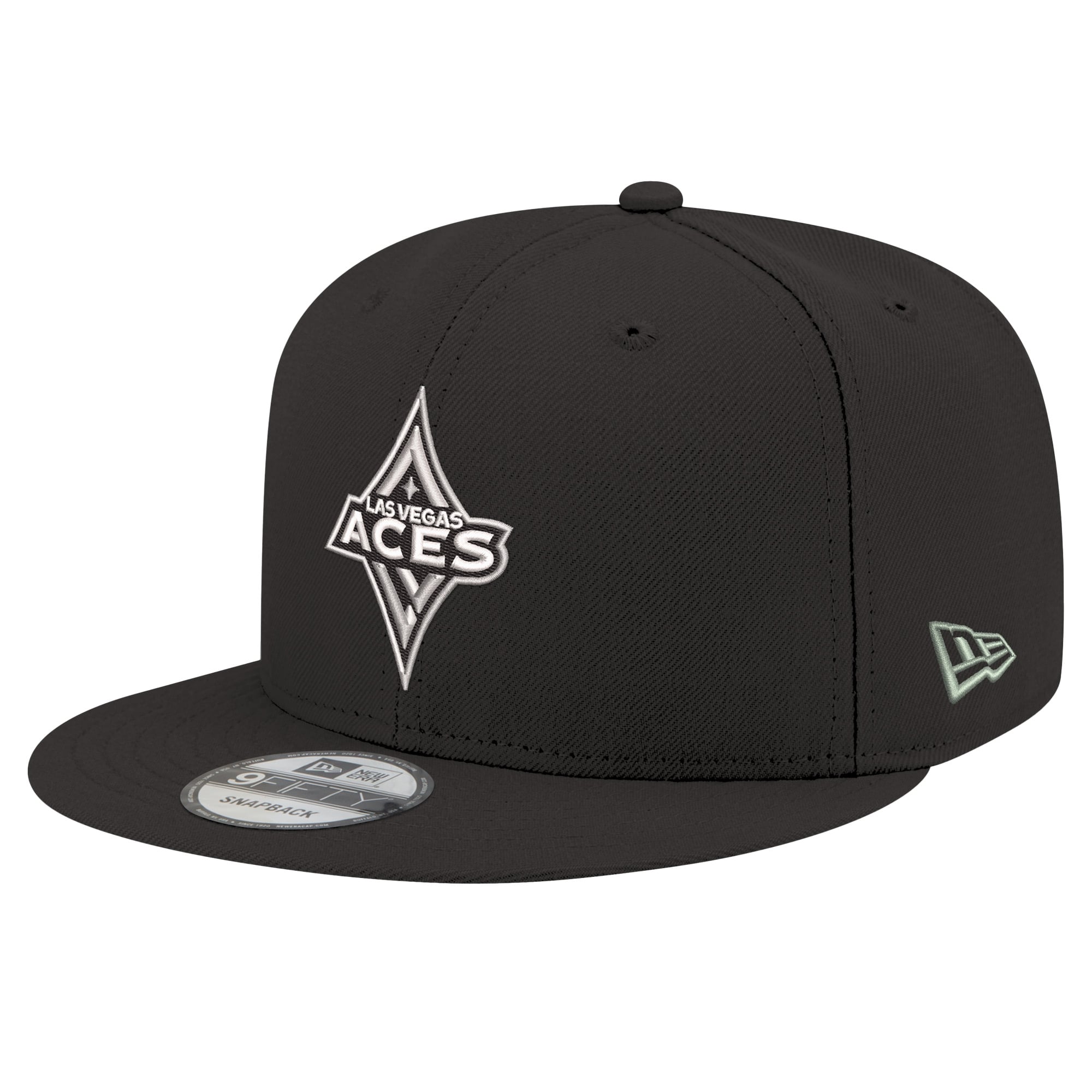 Casquette unisexe New Era noire avec logo Las Vegas Aces 9FIFTY à pression arrière