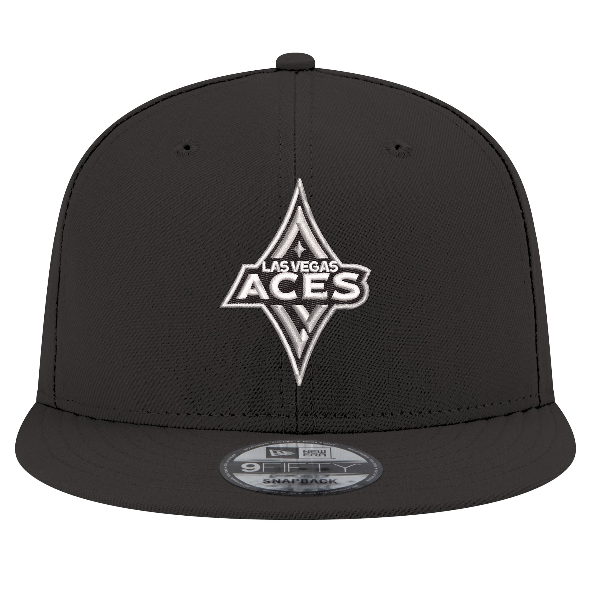 Casquette unisexe New Era noire avec logo Las Vegas Aces 9FIFTY à pression arrière