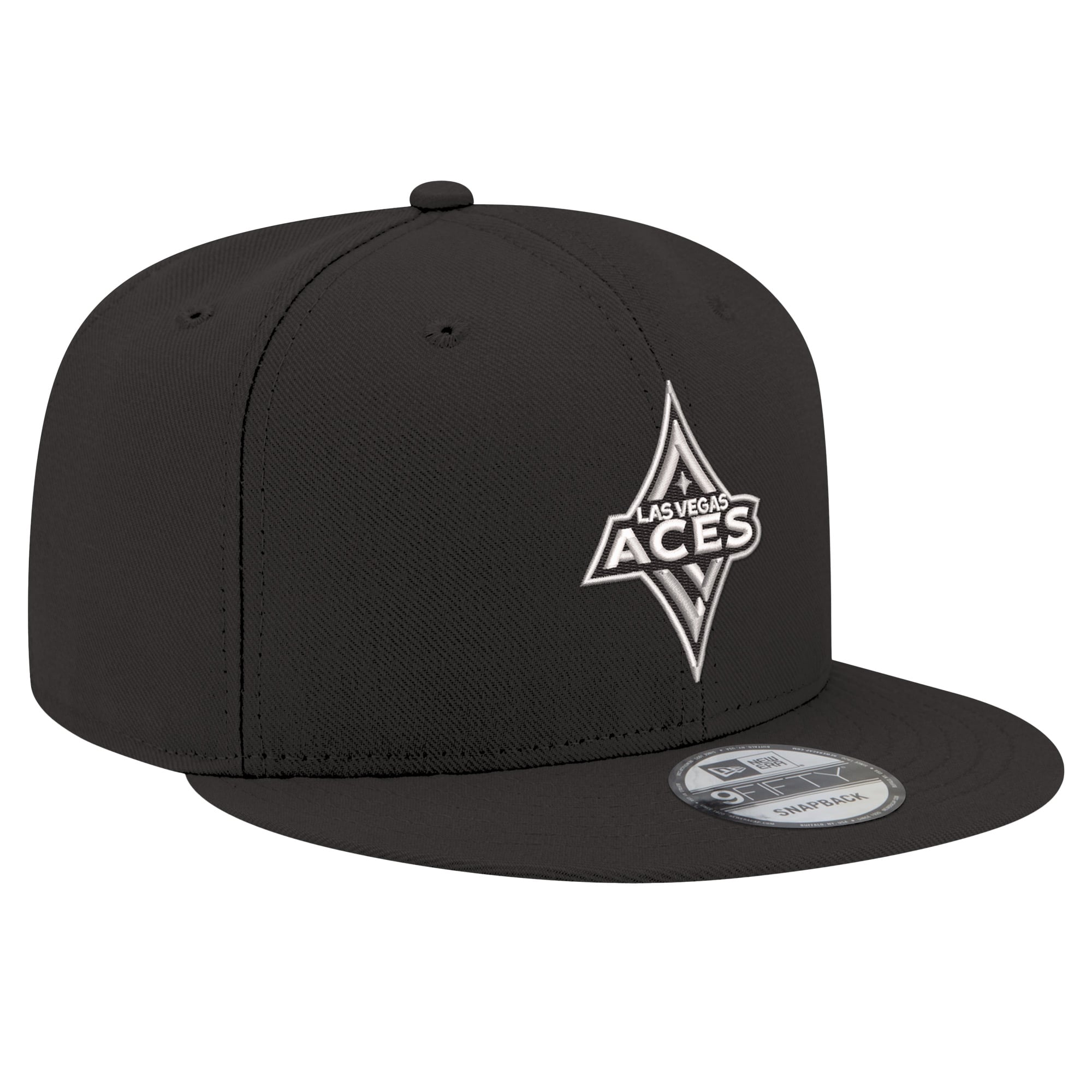 Casquette unisexe New Era noire avec logo Las Vegas Aces 9FIFTY à pression arrière