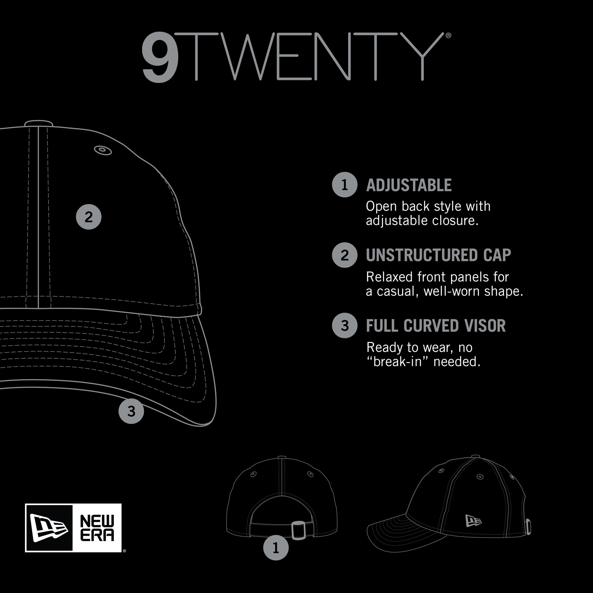 Unisex New Era Gray Las Vegas Aces 9TWENTY Adjustable Hat