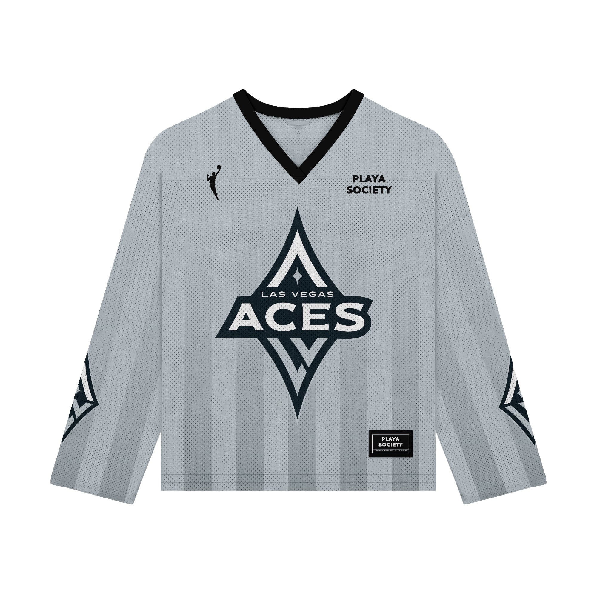 Unisex Playa Society Gray Las Vegas Aces Hockey Fashion Jersey