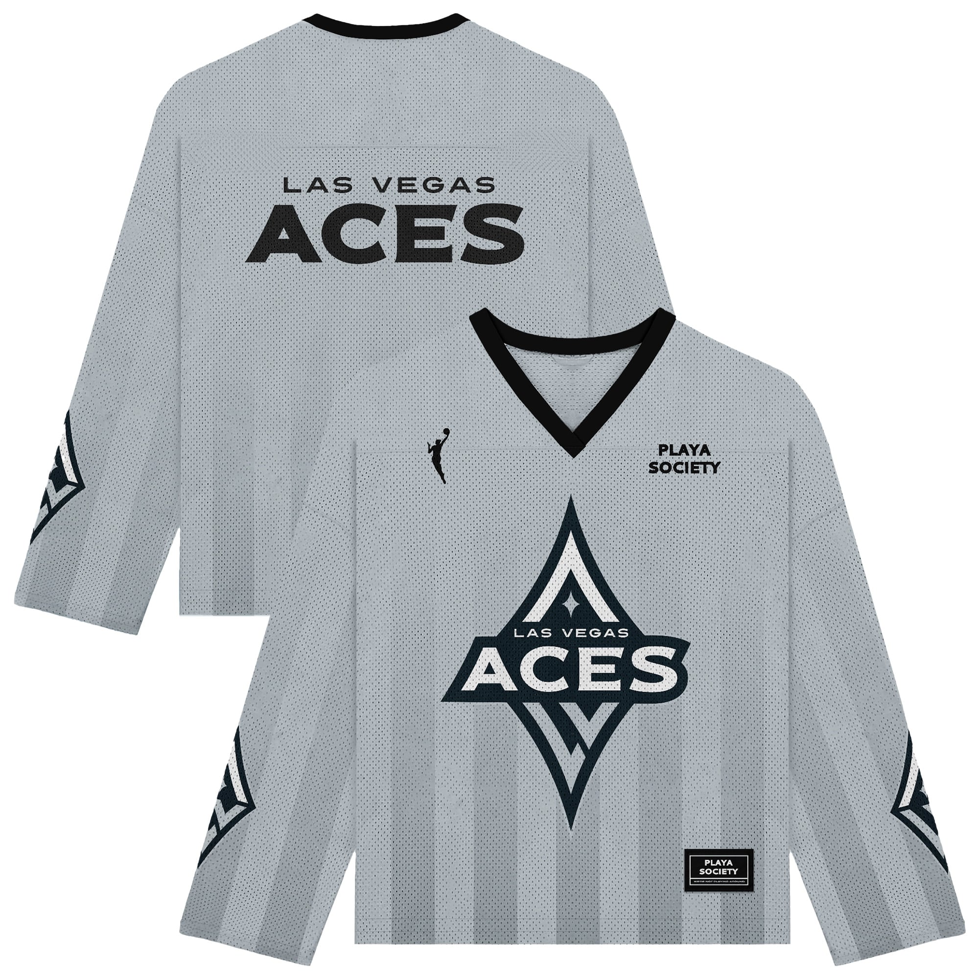 Unisex Playa Society  Gray Las Vegas Aces Hockey Fashion Jersey
