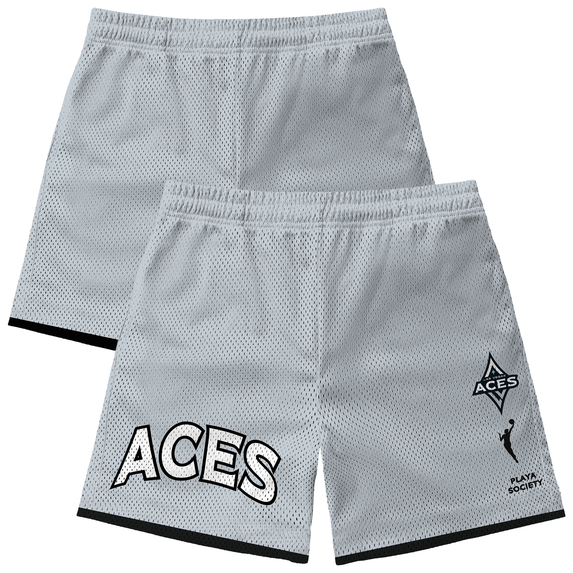 Unisex Playa Society  Gray Las Vegas Aces Team Mesh Shorts