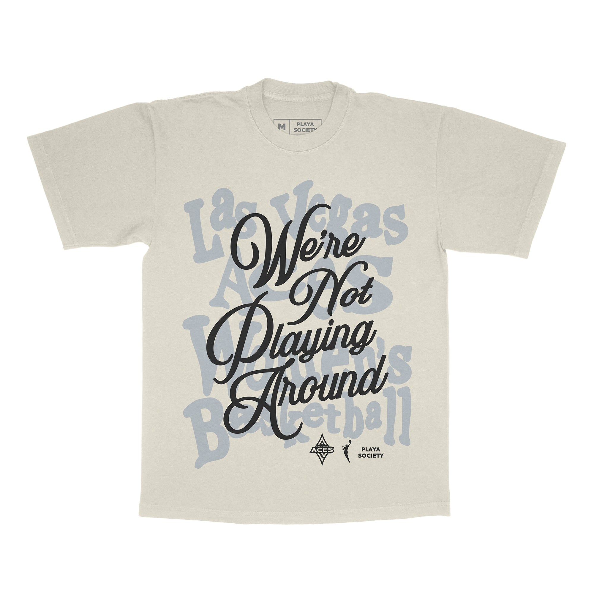 T-shirt unisexe Playa Society Oatmeal Las Vegas Aces « On ne rigole pas »