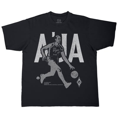A'ja Wilson Las Vegas Aces Stadium Essentials Unisex Two-Step Urban T-Shirt - Black