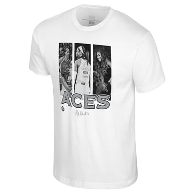 A'ja Wilson Las Vegas Aces Stadium Essentials Unisex Team Player Hustle T-Shirt - White