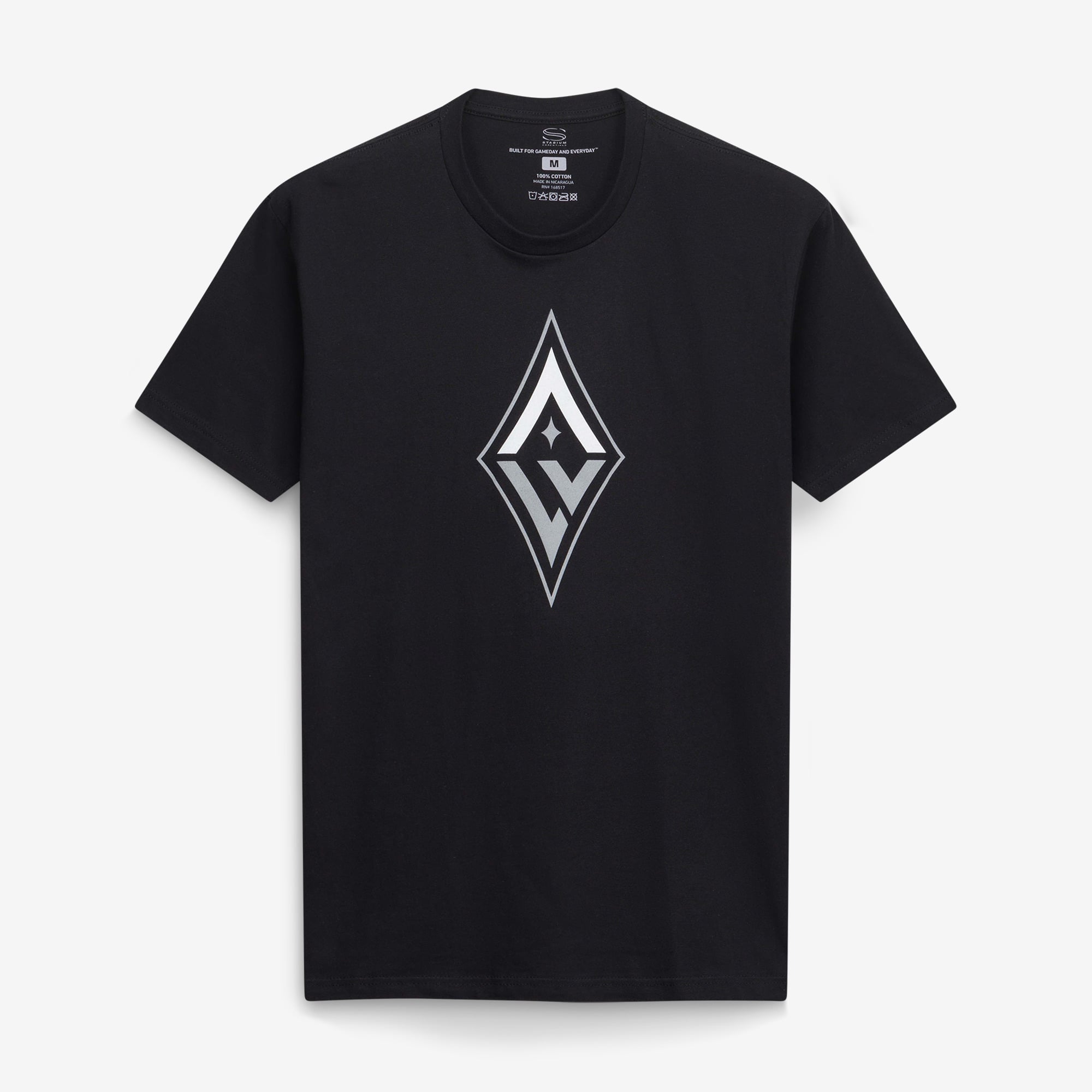 T-shirt unisexe Stadium Essentials noir Las Vegas Aces Origins avec logo couleur