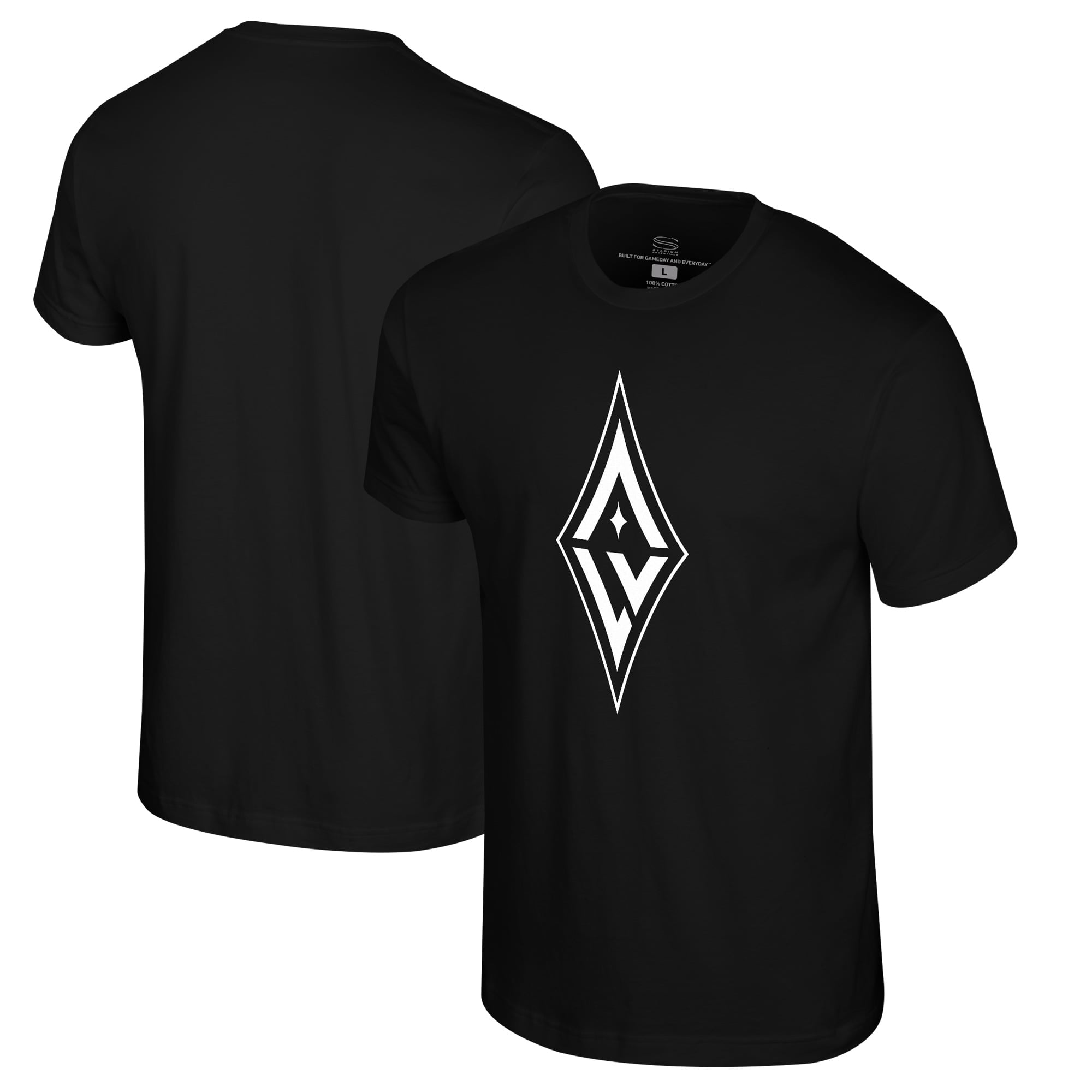 Unisex Stadium Essentials Black Las Vegas Aces Origins White Logo T-Shirt