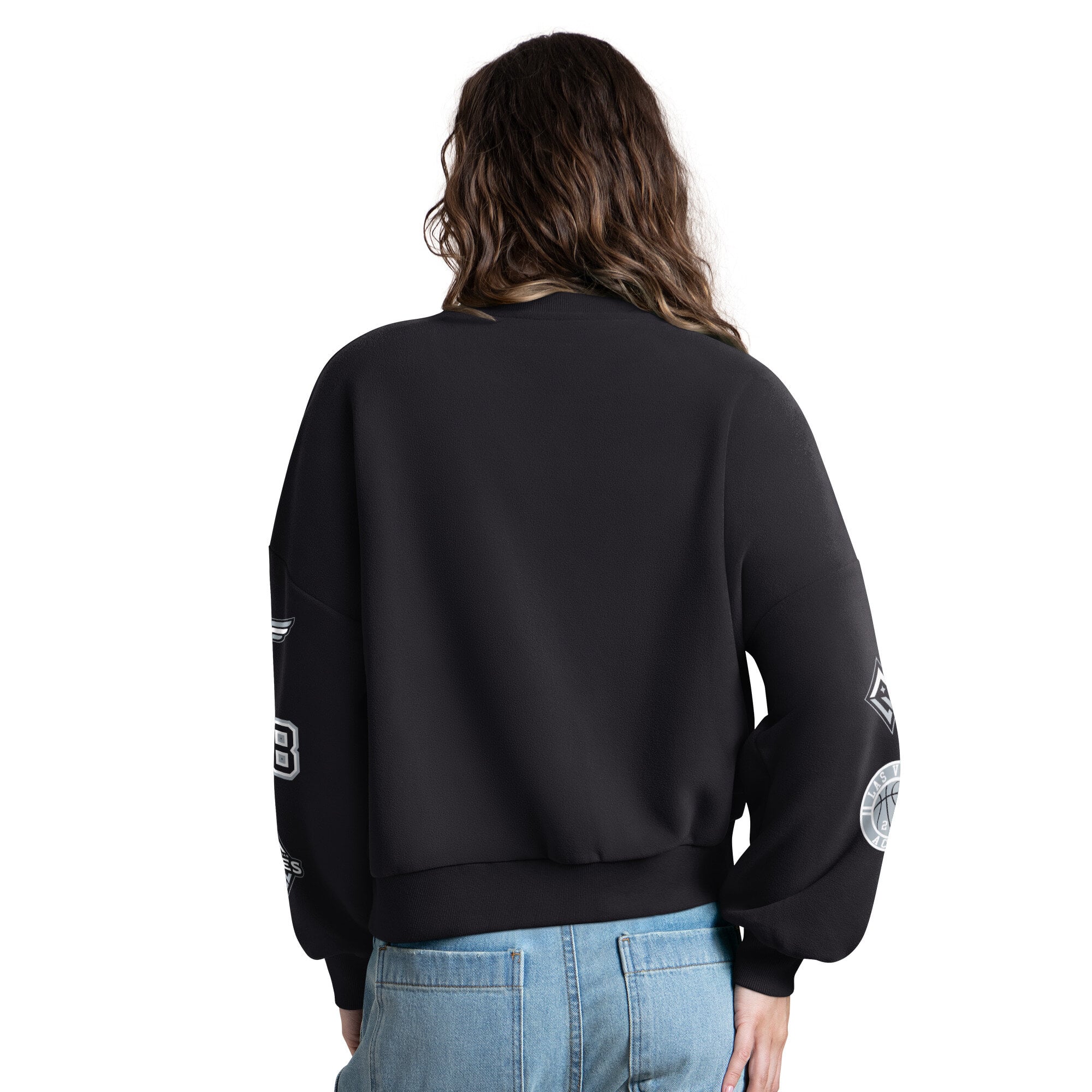 Women's Starter Black Las Vegas Aces Fan Catch Sweatshirt