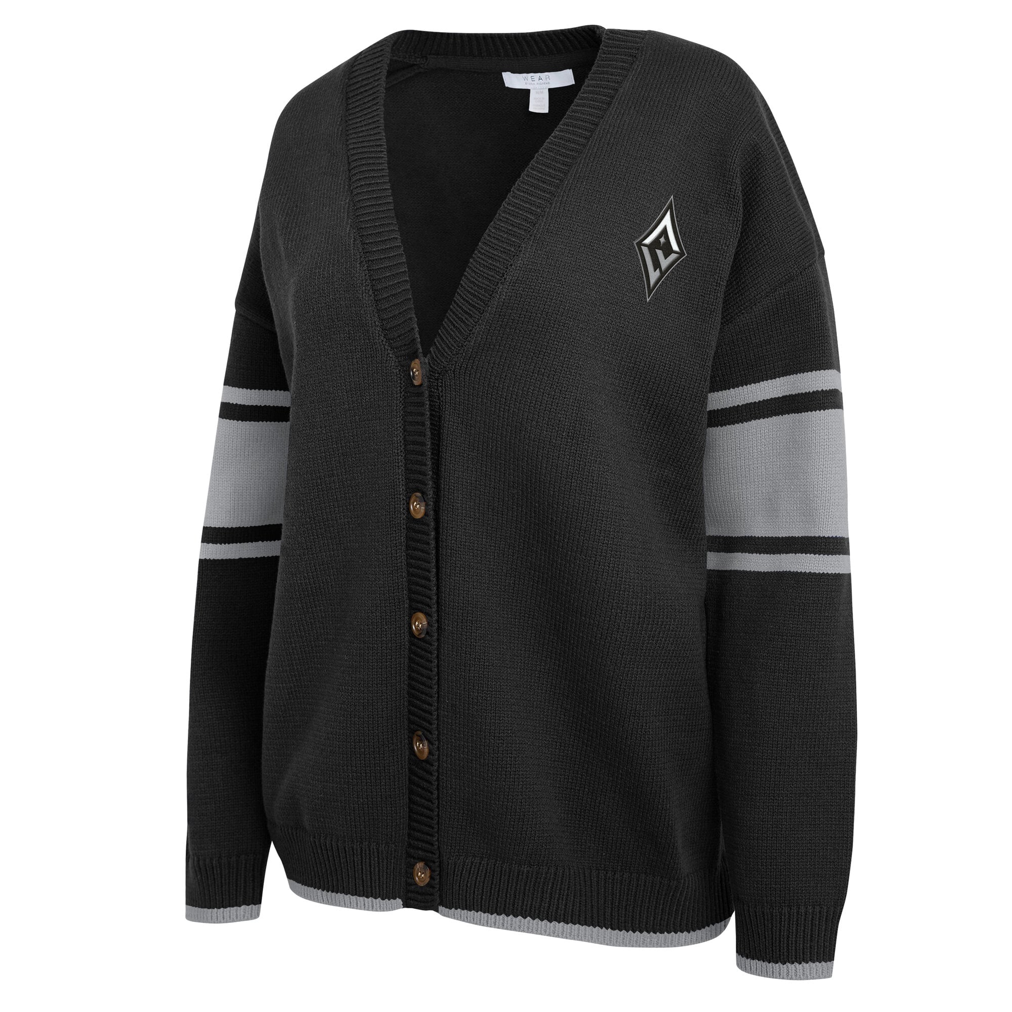 Gilet boutonné noir Las Vegas Aces de la marque WEAR by Erin Andrews pour femme
