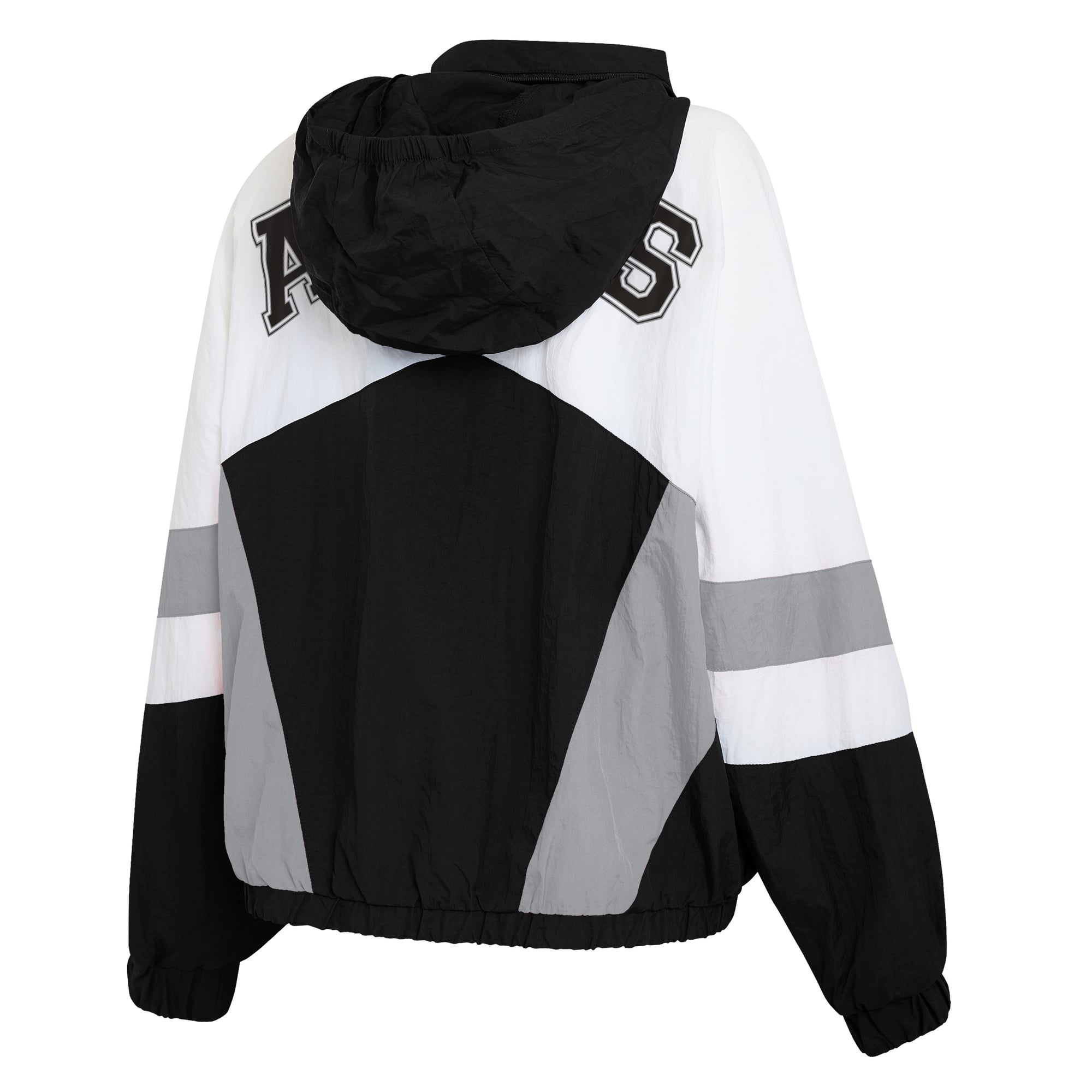 Veste coupe-vent zippée blanche et noire Las Vegas Aces de la marque WEAR by Erin Andrews pour femme