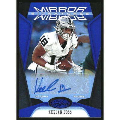 2020 Certified Signatures Mirror Blue #21 Keelan Doss/75