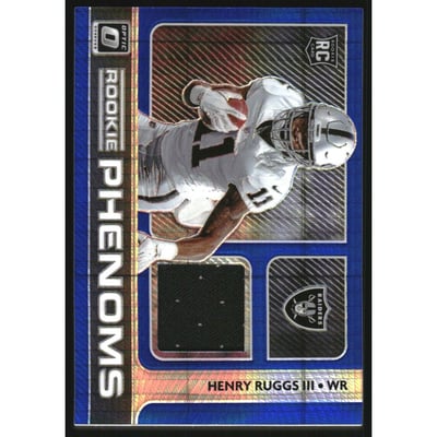 2020 Donruss Optic Rookie Phenoms Jerseys Horizontal Blue Hyper #8 Henry Ruggs III