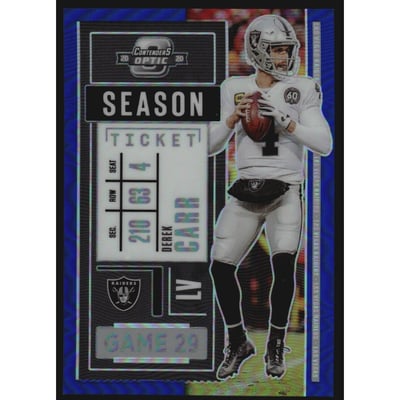 2020 Panini Contenders Optic Blue #31 Derek Carr