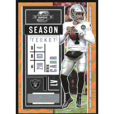 2020 Panini Contenders Optic Orange #31 Derek Carr