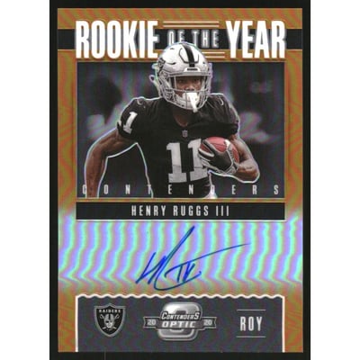 2020 Panini Contenders Optic Rookie of the Year Contenders Autographs Orange #15 Henry Ruggs III