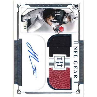 2020 Panini National Treasures Rookie NFL Gear Signature Combos #14 Henry Ruggs III/99