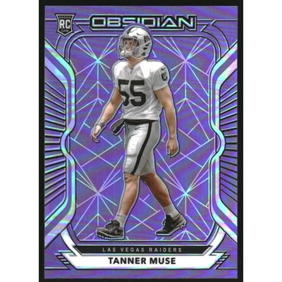 2020 Panini Obsidian Electric Etch Purple Flood #177 Tanner Muse
