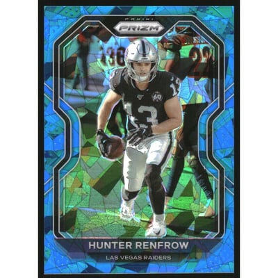 2020 Panini Prizm Prizms Blue Ice #134 Hunter Renfrow