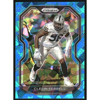 2020 Panini Prizm Prizms Blue Ice #135 Clelin Ferrell
