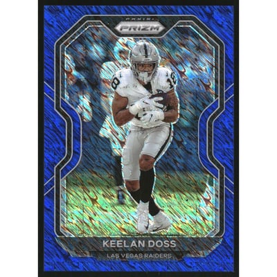 2020 Panini Prizm Prizms Blue Shimmer #137 Keelan Doss